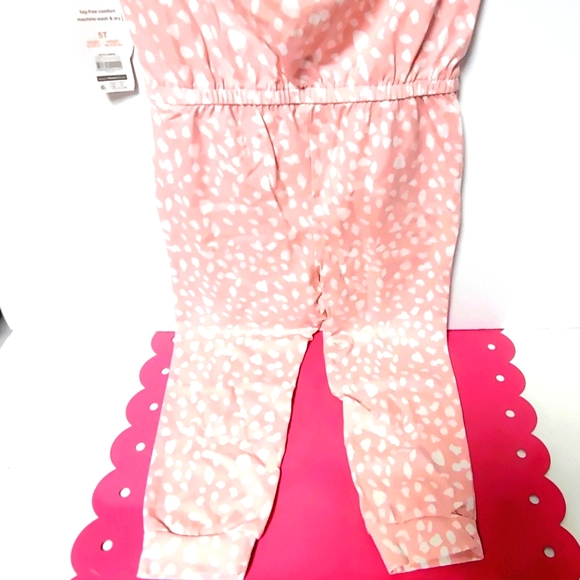 Wonder Nation Girls 5T Pink Romper with pockets - Picture 6 of 9